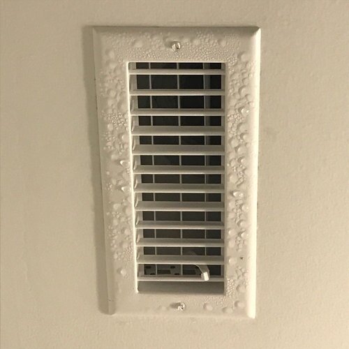 Ceiling vents sweating