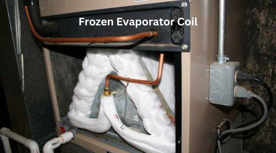 Frozen Evaporator Coil Of AC Furnace