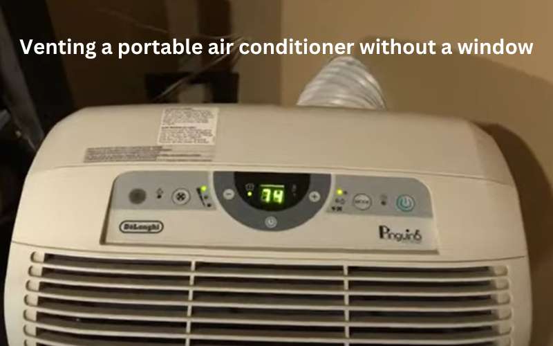 How to vent a portable air conditioner without a window