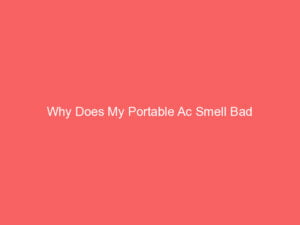 Why Does My Portable AC Smell Bad? Know the Causes!
