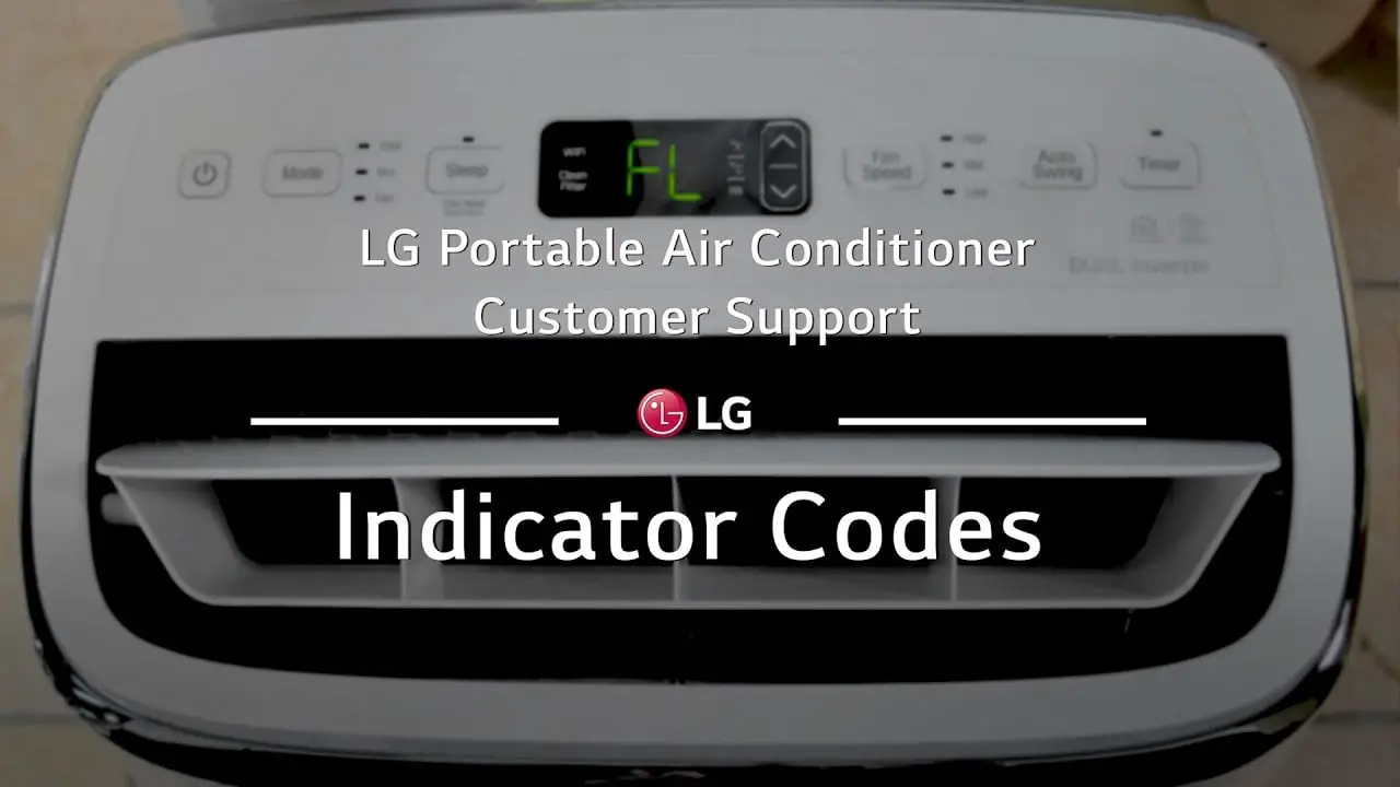 lg portable air conditioner clean filter reset