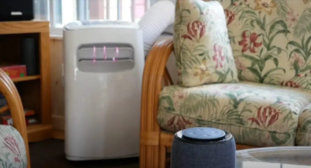 portable air conditioner in working condition