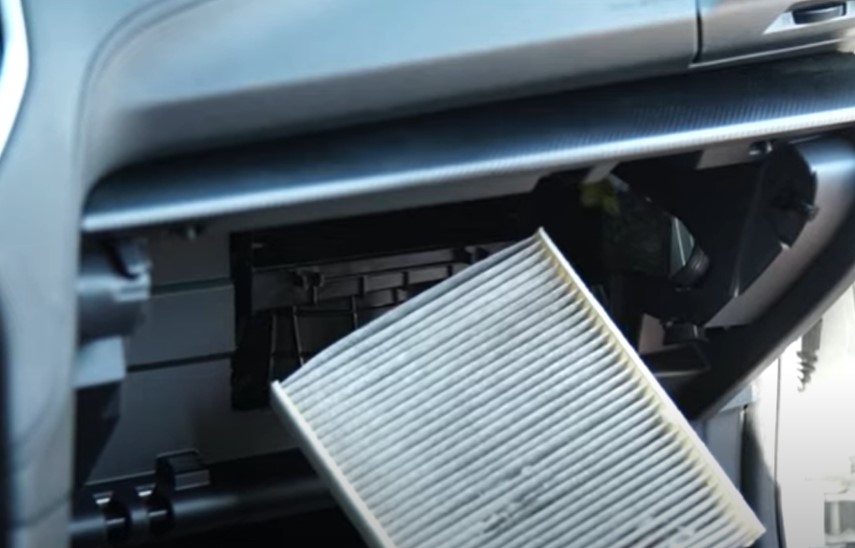 Replace the cabin air filter of your car ac to remove bad smells