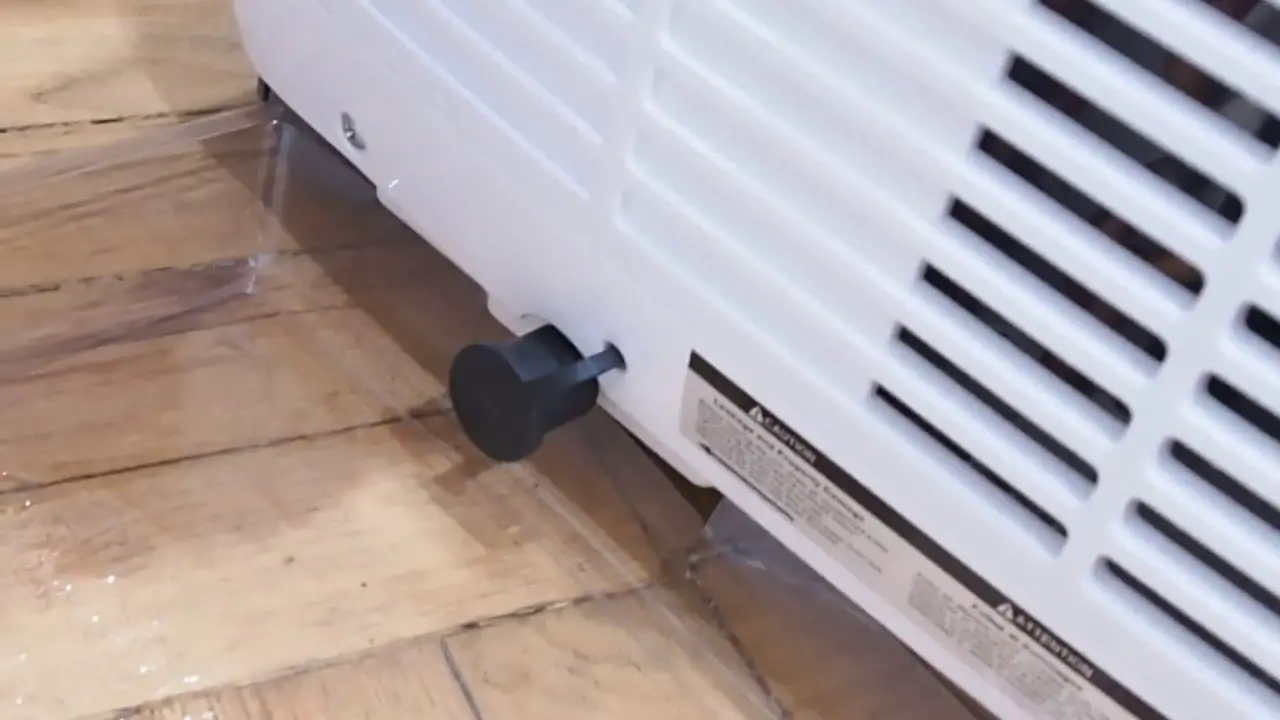 insignia portable air conditioner leaking water from bottom