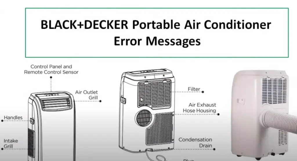 black and decker ac unit dh code