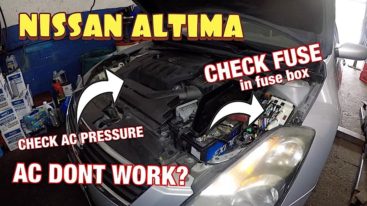 nissan altima air conditioner blowing hot air