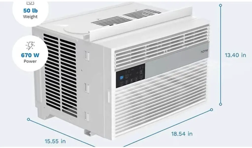 Size Of The window air conditioner Unit