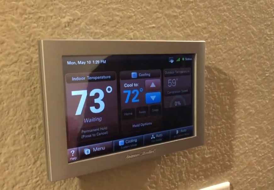 Where is the Reset Button on an American Standard Thermostat