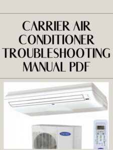 Carrier Air Conditioner Troubleshooting Manual PDF + Guide