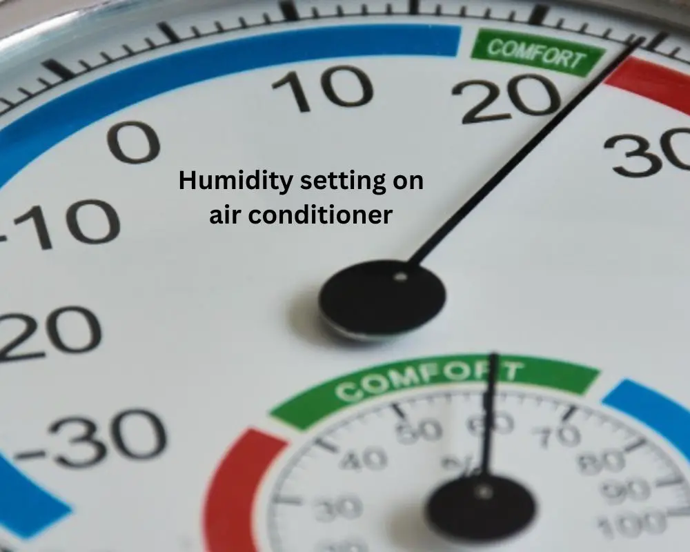 Humidity setting on air conditioner