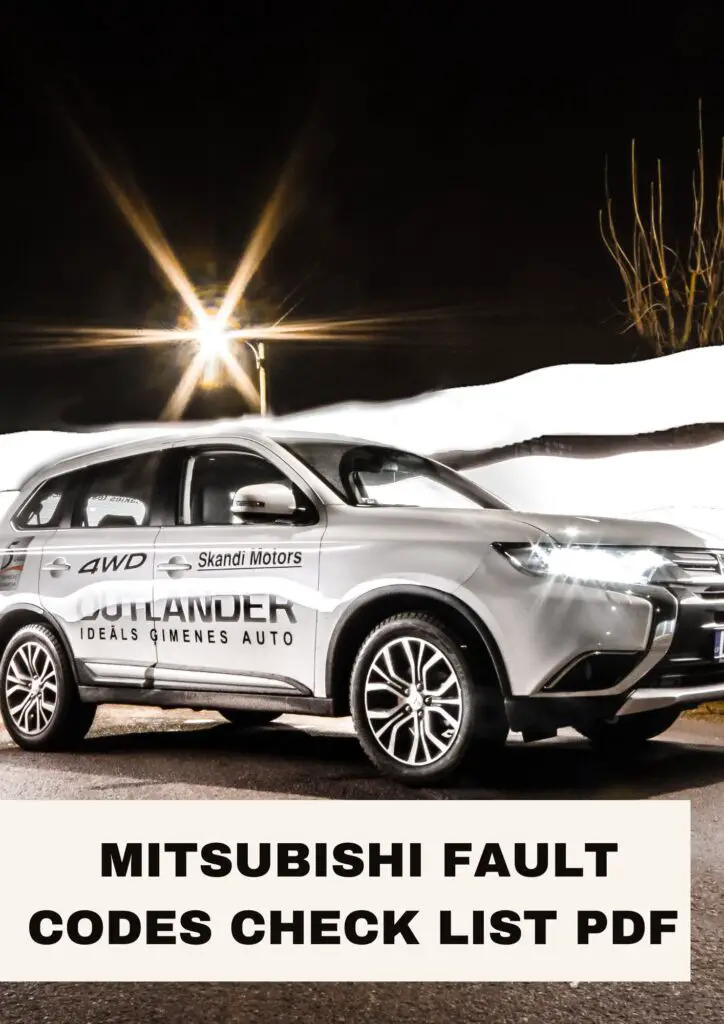 Common Mitsubishi Fault Codes PDF