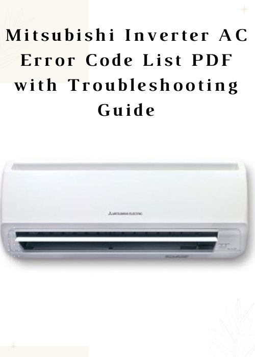 Mitsubishi Inverter AC Error Code List PDF with Troubleshooting Guide