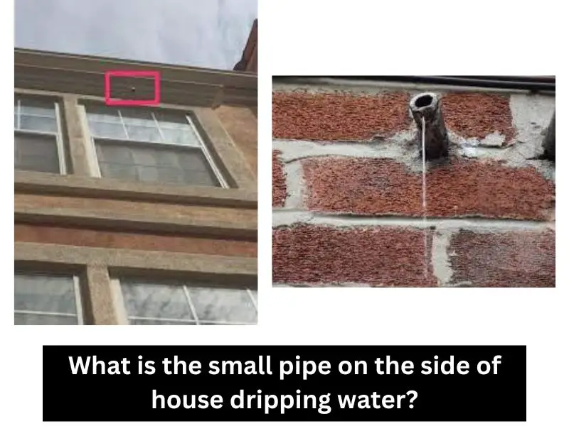What is the small pipe on the side of house dripping water