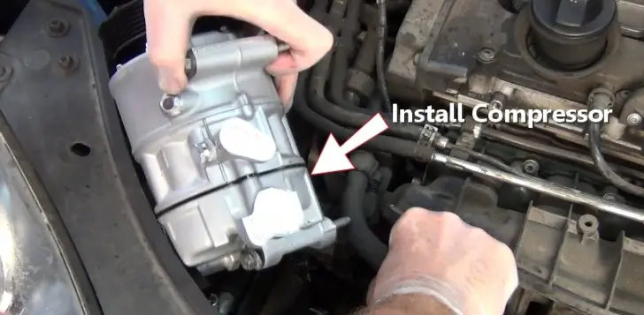 replacing ac compressor in car