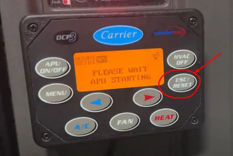 Carrier APU Reset Button