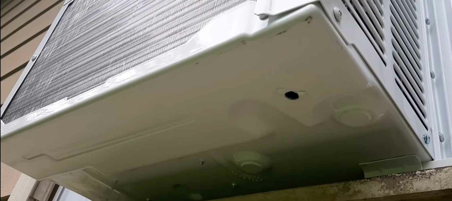 Frigidaire Window Air Conditioner Drain Hole Location?