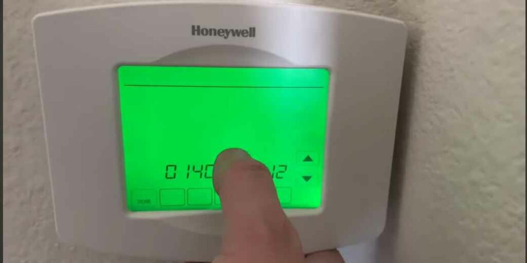 How to get Honeywell thermostat off sleep mode