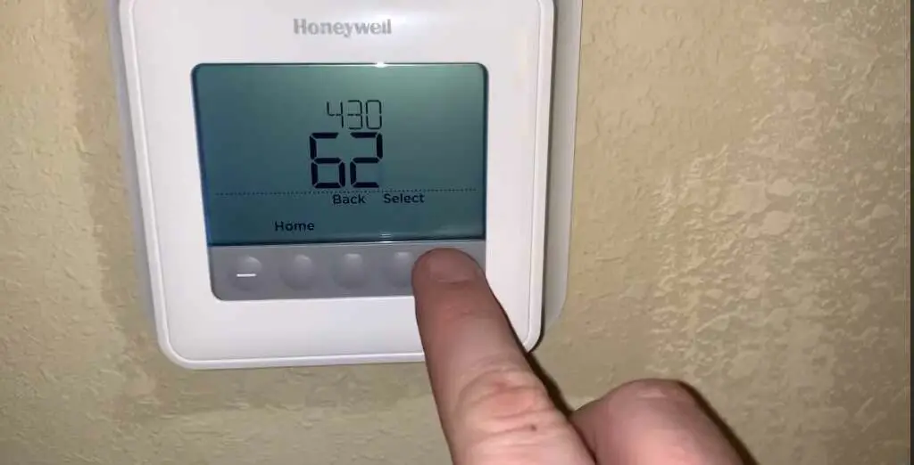 Reset honeywell the Thermostat