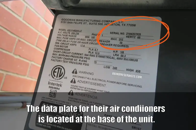 Goodman Air Conditioner Age Code 
