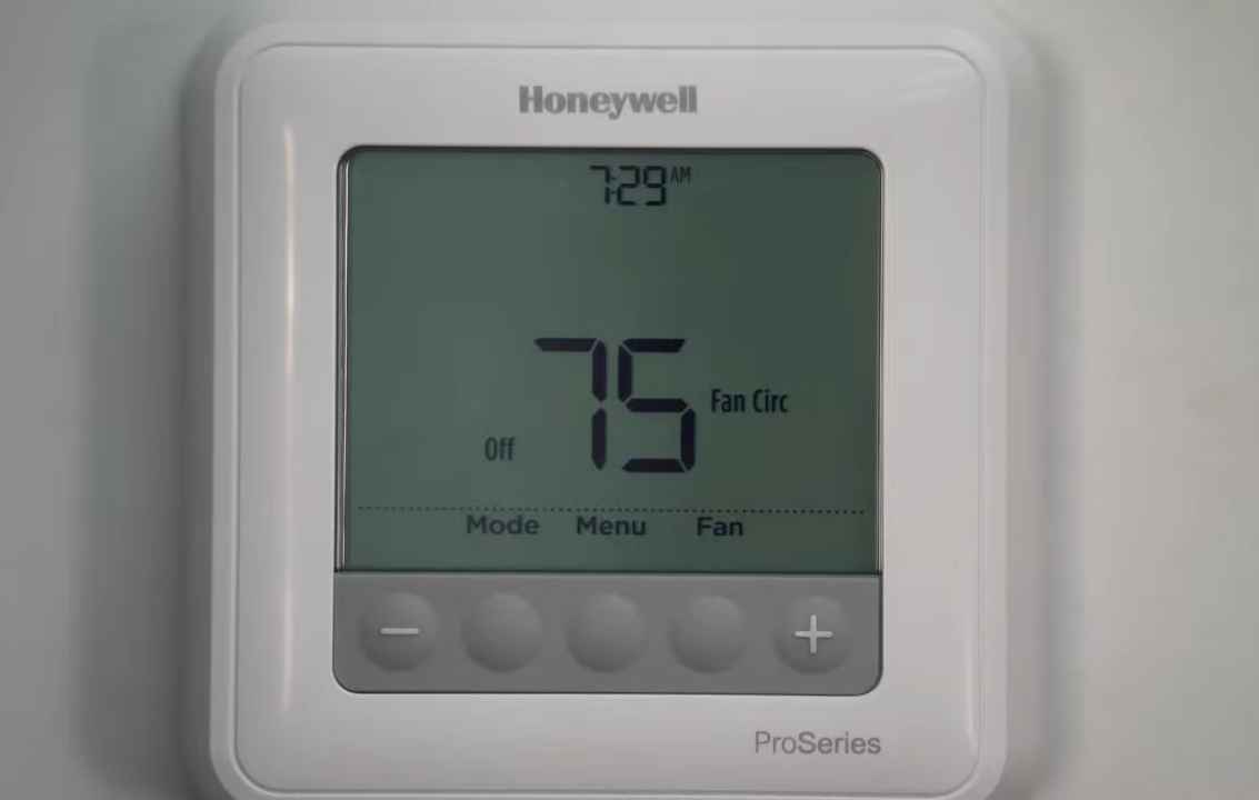 Honeywell Pro Series Thermostat Fan Won