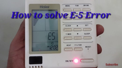 How do I fix error E5 on my air conditioner?